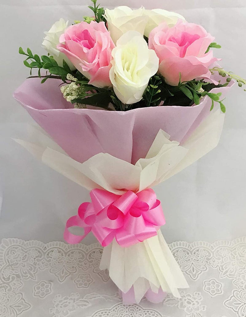 Just Flowers زهور فقط ورق غير منسوج وورق مناديل 24x28 بوصة لتغليف الباقات والحرف اليدوية (ألوان مختلطة، 15 ورقة) - Image 3