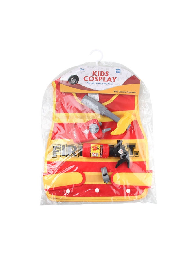 إسكدنيا Source Role Costume Play Cosplay Kindergarten Performance Costume Fire Police Engineering Suit-Color:KN570 Fire Suit 350g - Image 1