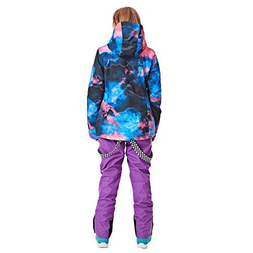 GS SNOWING Women's Ski Jackets and Pants Set Windproof Waterproof Insulated Snowsuit Winter Warm Snowboarding Snow Coat (Black03, M) - Image 3