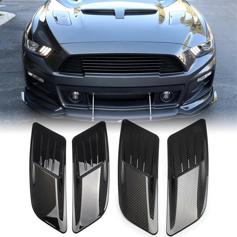 for Mustang 2015-2020 2021 2022 Car Air Intake Scoop Bonnet Hood Vent Louver Cooling Panel Turbine Engine Cover Trim - Image 2