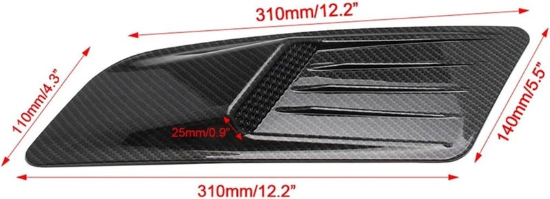 for Mustang 2015-2020 2021 2022 Car Air Intake Scoop Bonnet Hood Vent Louver Cooling Panel Turbine Engine Cover Trim - Image 3
