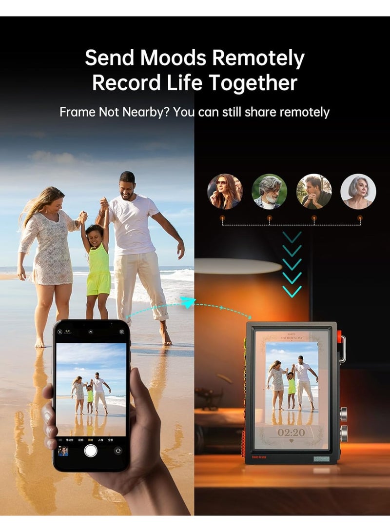 Divoom Divoom Times Frame-10.1" Transparent Digital Picture Frame Smart Linux OS with RGBLED Rotary Knob WiFi 64GB 400+Clock Faces Widget 50+API Feeds Gift Mode Pixel Art Community Personalized Data Display  - Image 5