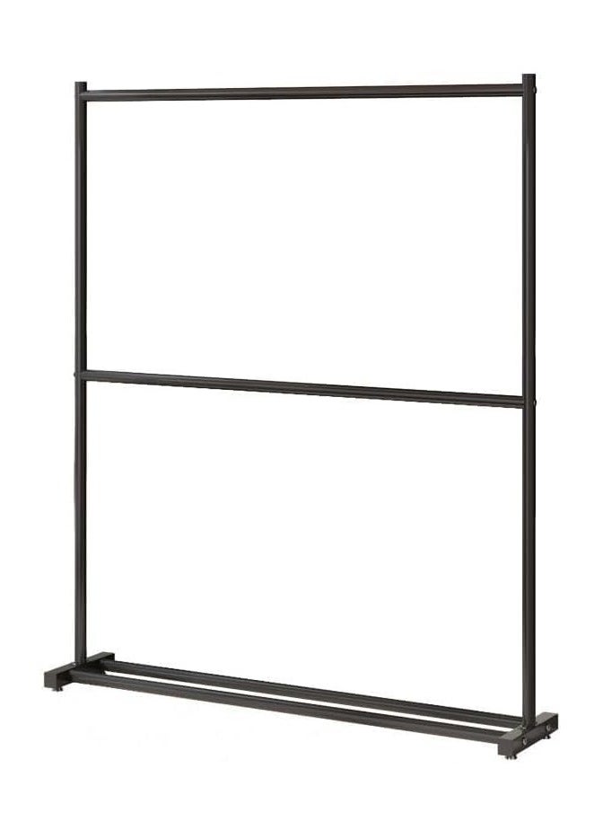 Arabest Arabest Double Rod Clothing Garment Rack : Double Level Clothes Rack Organizer with Bottom Shelf Large Load Capacity Metal Clothing Rack for Bedroom Hanging Clothes (150 * 182 * 40cm Black)  - Image 5