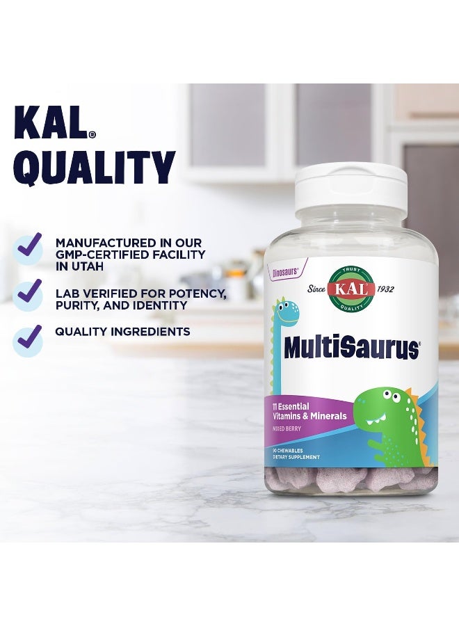 KAL MultiSaurus Kids Chewable Vitamins Mixed Berry - Image 5