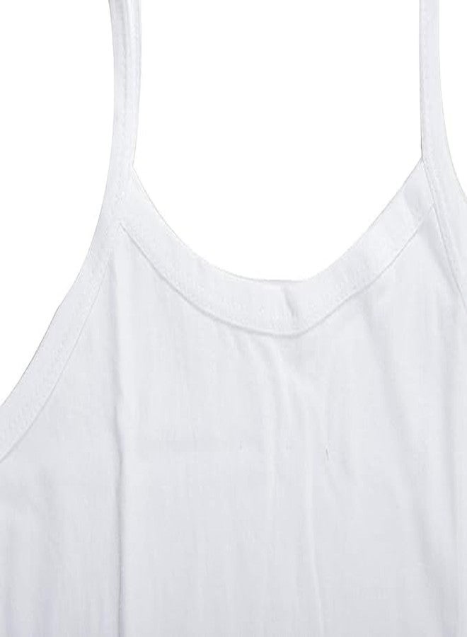 Hivata Women Sameej Baby Girls Soft Cotton Printed Vest Inner Wear for Infants Sando Vest Kids Toddler Camisole Baniyan White Color Vest Pack of 2 (Medium (10-12Y Year)) - Image 3