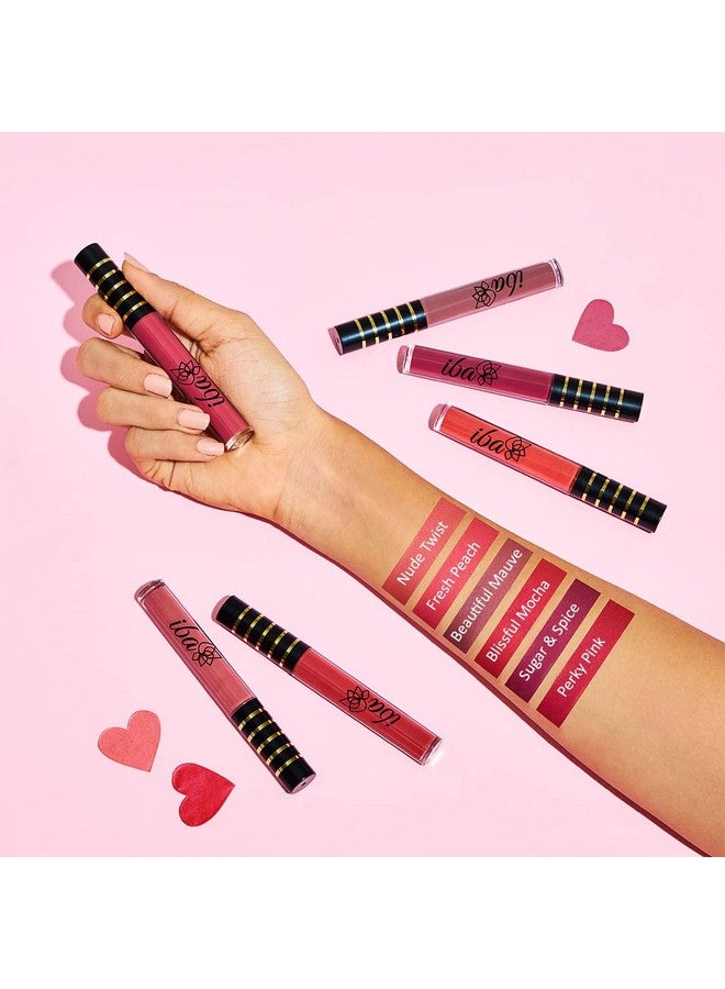 إيبا أحمر شفاه سائل غير لامع من إيبا ماكس - وردي مرح | غني بفيتامين إي وزيت اللوز | مقاوم للتحول ويدوم طويلاً | مقاوم للماء والتلطخ | لمسة نهائية مخملية غير لامعة وصبغية للغاية | خفيف الوزن ومريح | غير لزج ولا يسبب الجفاف | مكياج الشفاه | 2.6 مل - Image 4