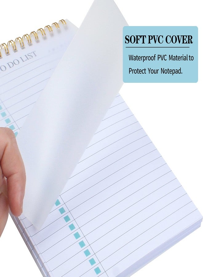 KAICN To Do List Notepad, Undated Daily Planner Notepad With To Do List Notebook Checklist Planner Spiral Waterproof Notepad for Office Supplies, School Planner, Green, 52 Sheets, 5.5"*8.3" A5 Size - Image 4
