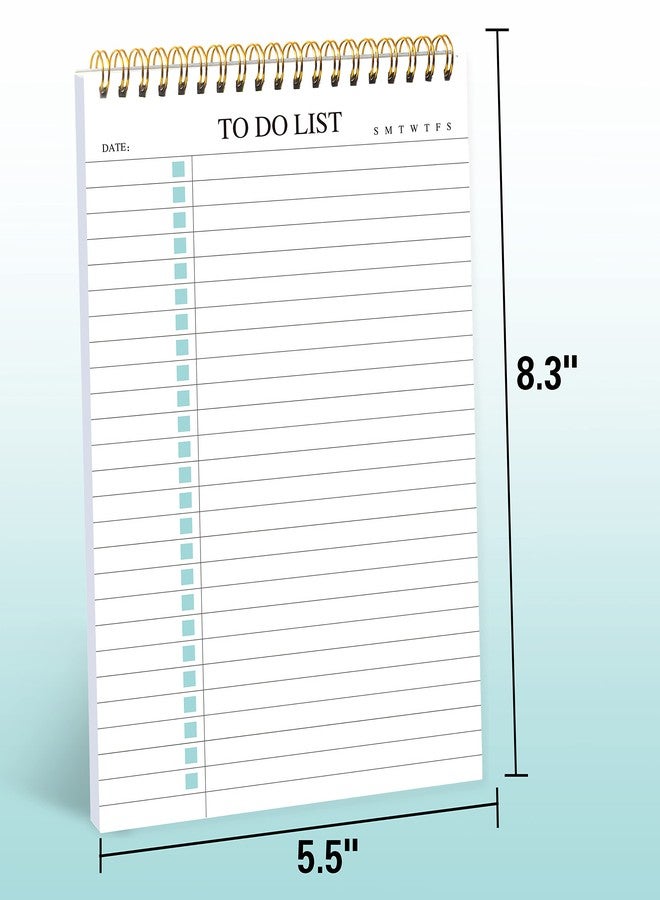 KAICN To Do List Notepad, Undated Daily Planner Notepad With To Do List Notebook Checklist Planner Spiral Waterproof Notepad for Office Supplies, School Planner, Green, 52 Sheets, 5.5"*8.3" A5 Size - Image 3
