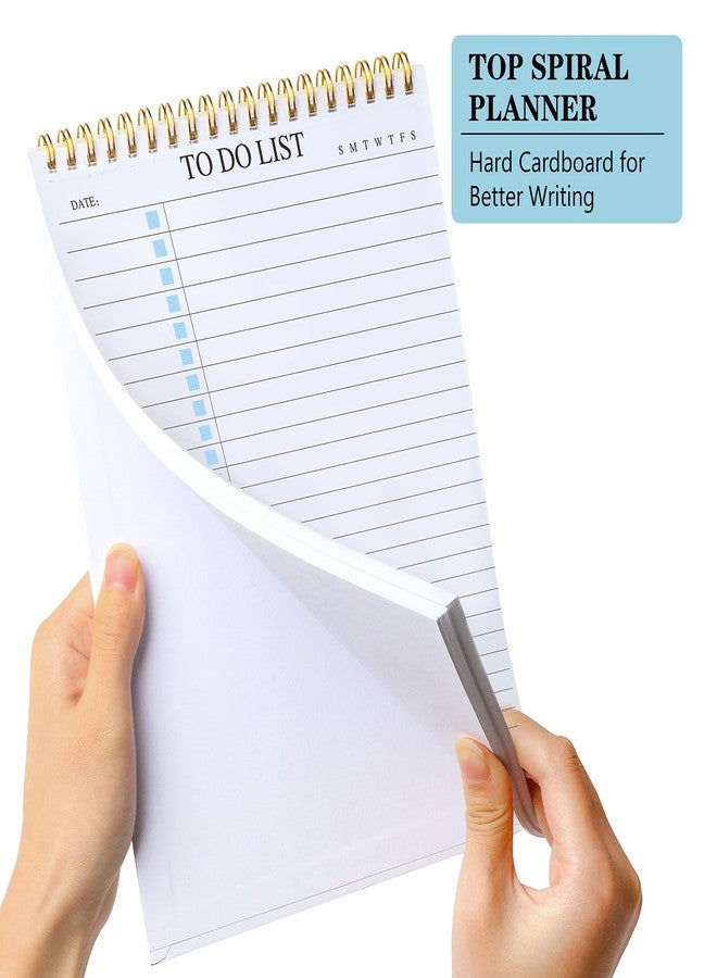 KAICN To Do List Notepad, Undated Daily Planner Notepad With To Do List Notebook Checklist Planner Spiral Waterproof Notepad for Office Supplies, School Planner, Green, 52 Sheets, 5.5"*8.3" A5 Size - Image 5