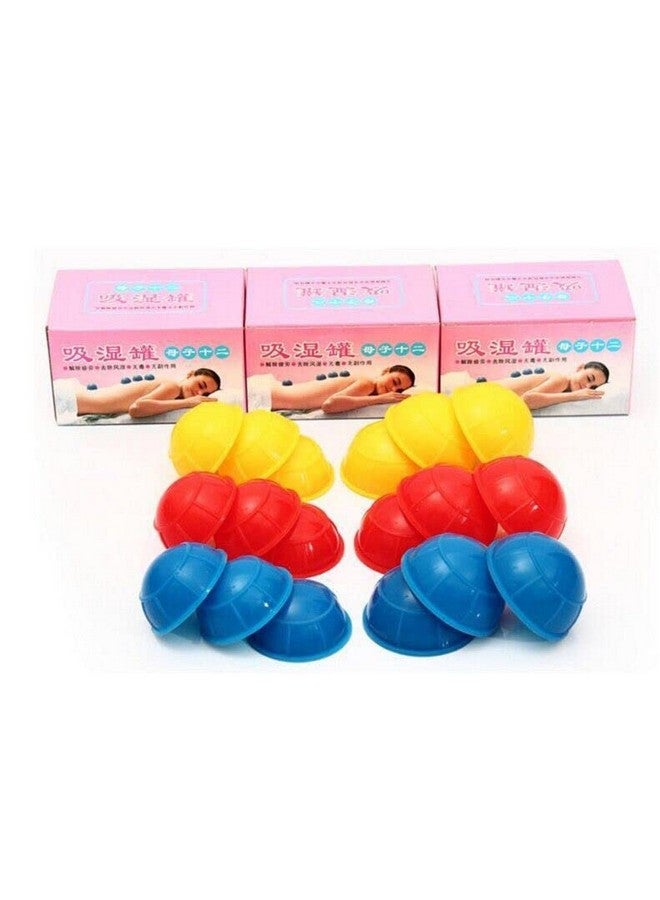 ACS ACS 12pcs/set Moisture Anti Cellulite Vacuum Cupping Cup Silicone Family Facial Body Massage Therapy Cupping Cups Massager, Standard (ACS004) - Image 3
