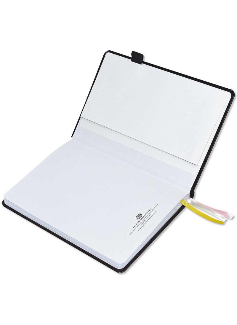 FIS FIS Budget Planner with Elastic Pen Loop German Bonded Leather, Size A5, White Paper, 100 GSM, 128 Pages, Hard Cover, Round Corners, Colour Black - FSORA5BPLANBLBK  - Image 3