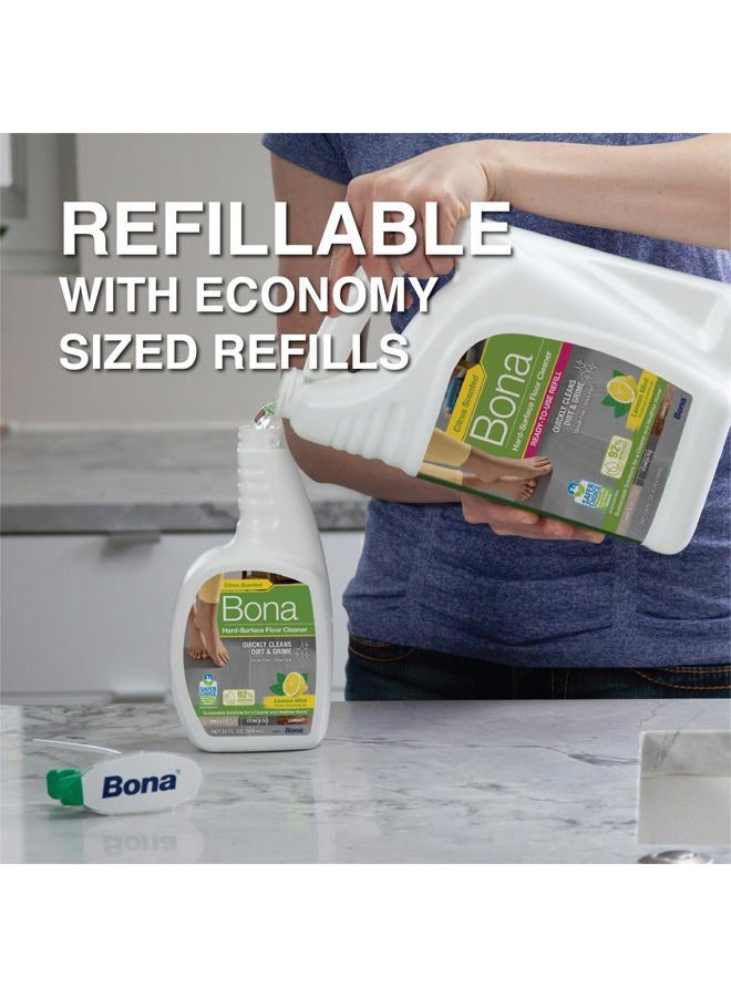 BONA رذاذ منظف الأرضيات متعدد الأسطح - 32 أونصة سائلة - رائحة الليمون والنعناع - قابل لإعادة التعبئة - حل تنظيف الأرضيات خالي من البقايا للحجر، البلاط، اللامينيت، والأرضيات الفينيل - Image 5
