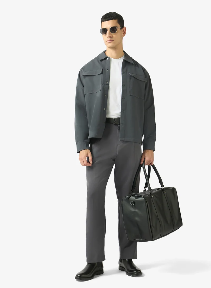 Robert Wood High-Waist Tailored Straight-Leg Trousers