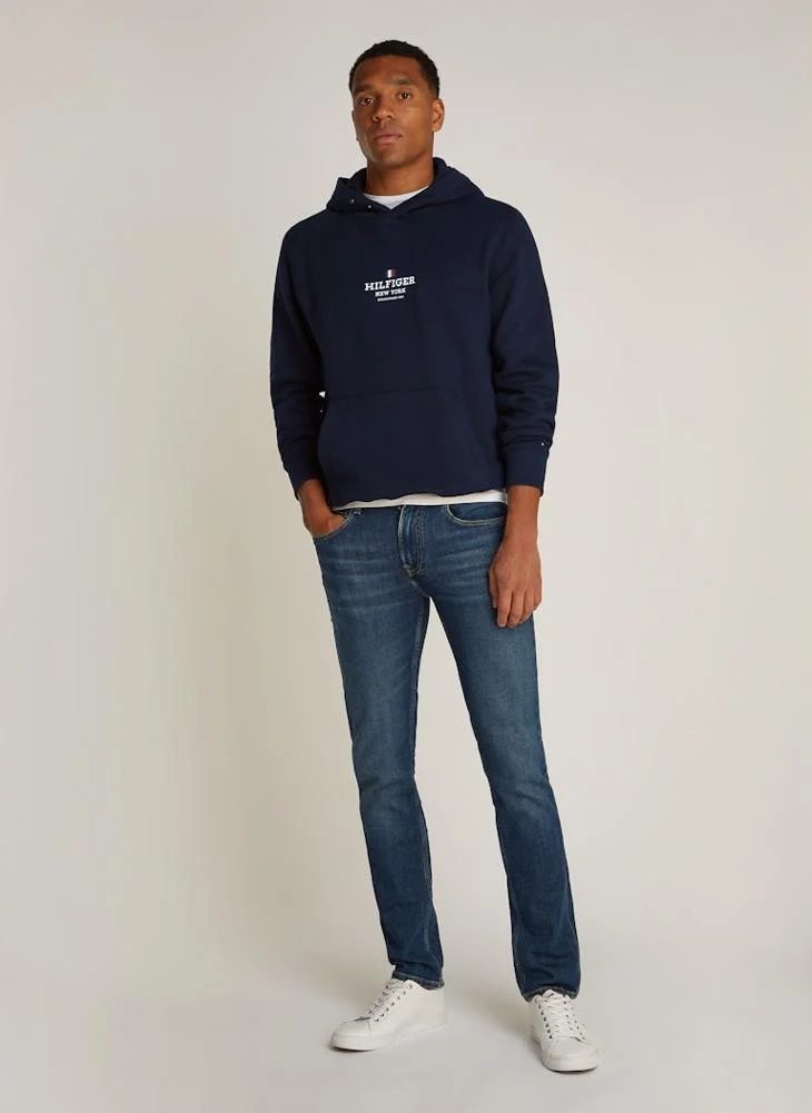 تومي هيلفيغر Graphic Print Drawstring Pull Over Hoodie