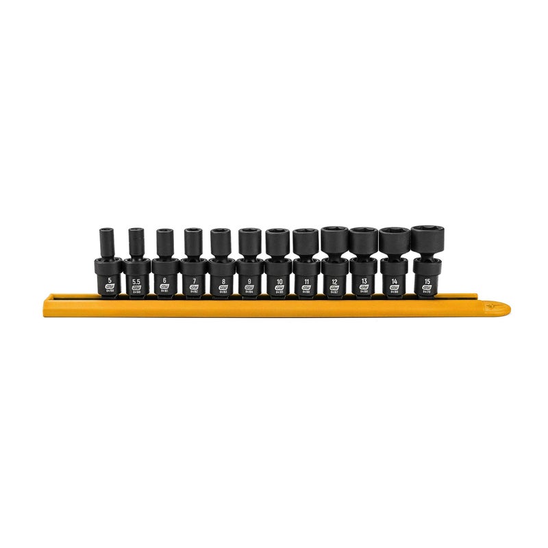 GEARWRENCH 12 Piece 1/4" Drive 6 Point Standard Universal Impact Metric Socket Set | 84905 - Image 1