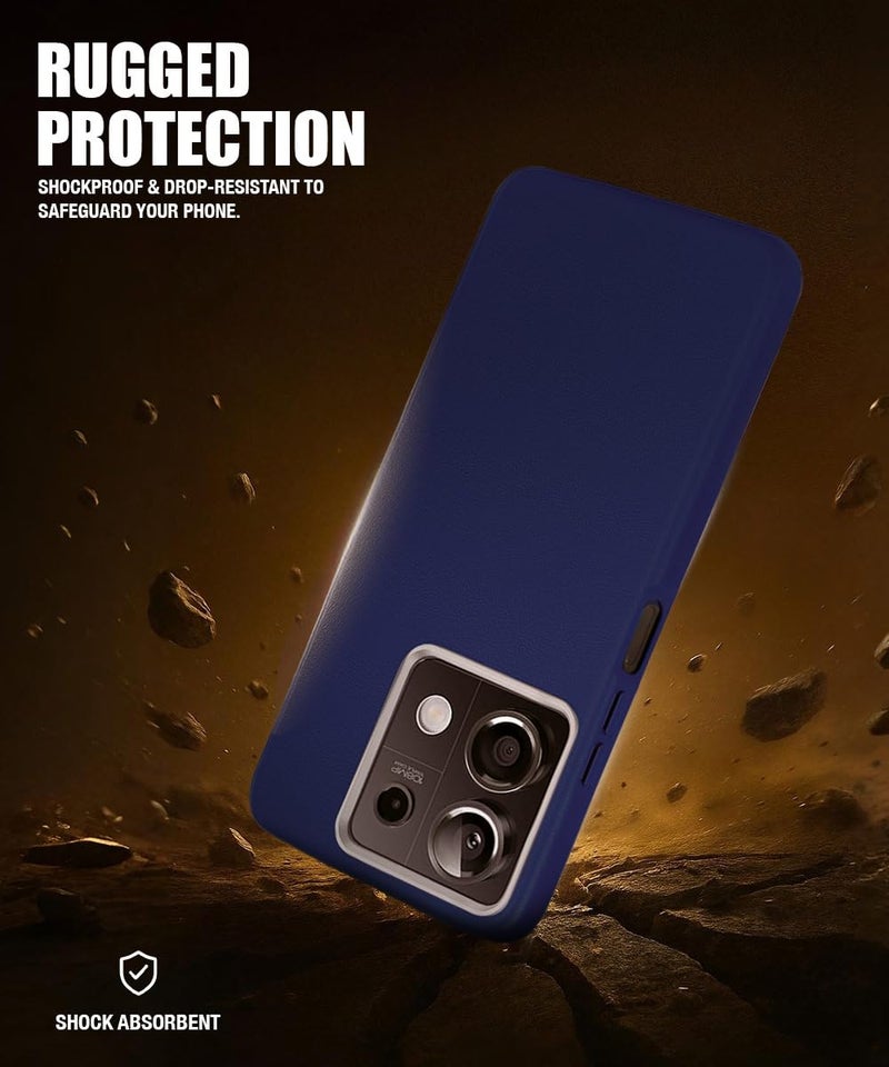 WOW IMAGINE Back Cover for Xiaomi Mi Redmi Note 13 5G | Ultra Slim Flexible Non-Slip Grip | Inner Fabric | Metal Camera Ring & Lightweight Soft Silicone Mobile Case – Blue - Image 4
