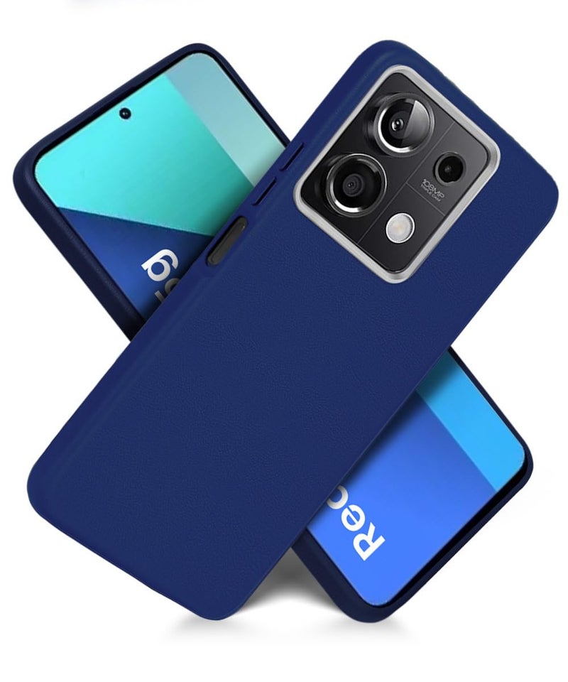 WOW IMAGINE Back Cover for Xiaomi Mi Redmi Note 13 5G | Ultra Slim Flexible Non-Slip Grip | Inner Fabric | Metal Camera Ring & Lightweight Soft Silicone Mobile Case – Blue - Image 2