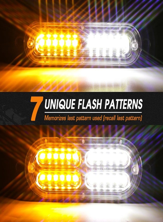 LINKITOM 12pcs Ultra Slim Sync Feature Surface Mount Emergency Beacon Hazard Warning Flashing Strobe Lights with Waterproof Controller and Long Heavy Cable for Car Truck Vehicle - Image 3