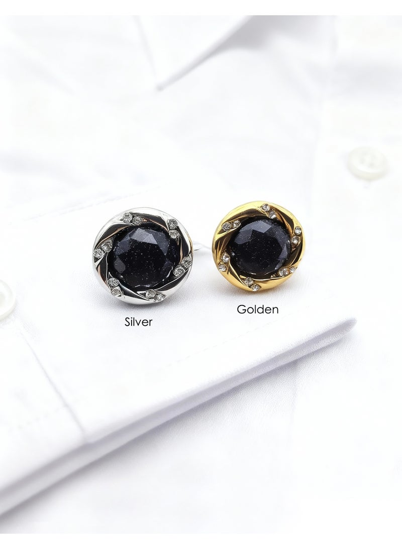 DB Innov. Pin Brooch, Silver Frame Round Brooch, 1PC Premium Copper Pin Brooch for Women Men Children, Lapel Pins Shirt Collar Brooch Buckle Lapel Pins Badge Suit Clip Accessory for Clothing Bags Jackets Shirts. - Image 4