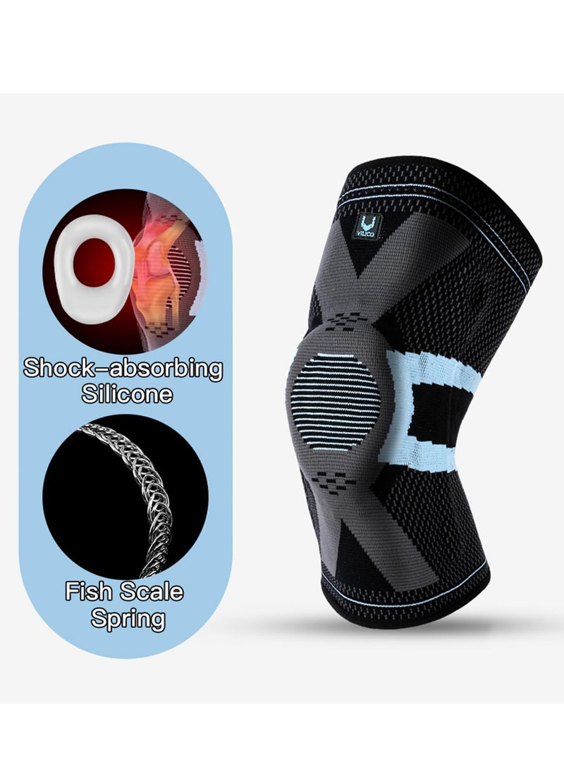 Excefore Knee Brace with Patella Pad & Side Stabilizers, Non-Slip Knee Support for Joint Knee Pain Relief Women and Men, Knee Support for Working, Running, Weightlifting, Fitness-1 Pair, L Size - Image 2