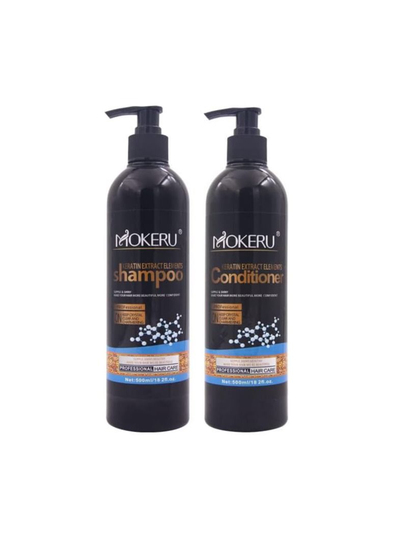 موكيرو شامبو وبلسم موكيرو للعناية الكاملة بالشعر بالكيراتين والكولاجين والمزيد - Image 1