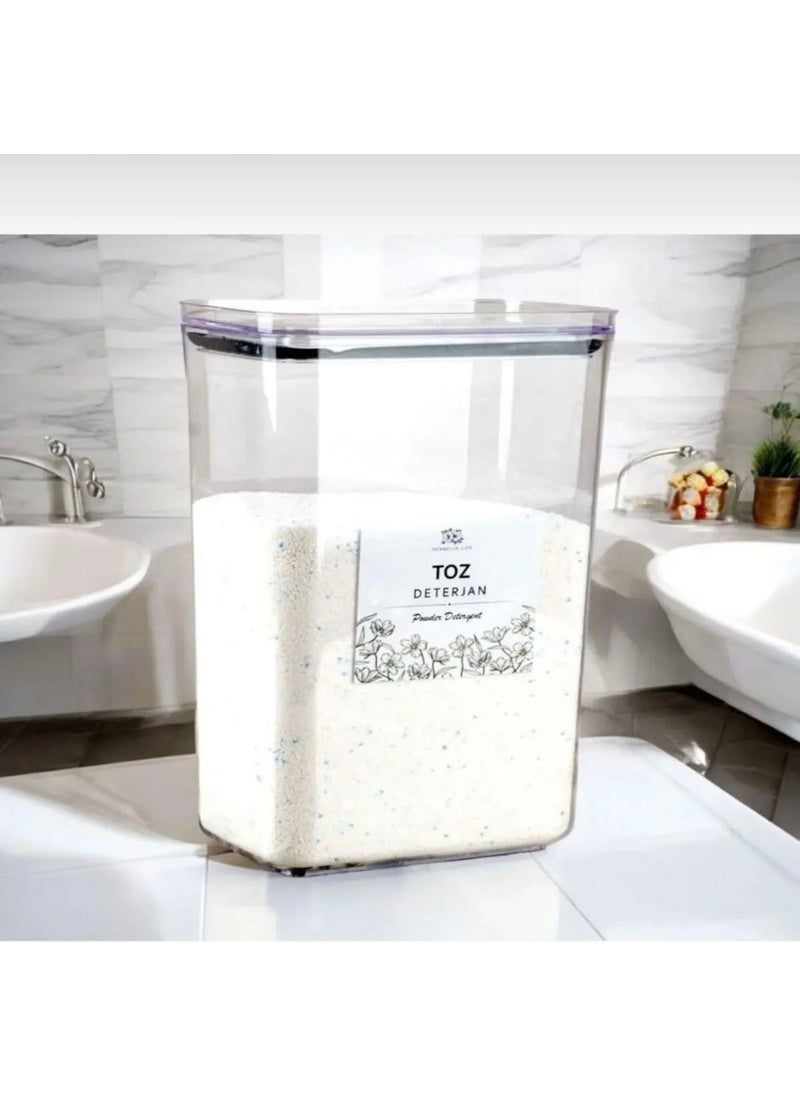 Kitchen Pembelia Decorative Rectangular Powder Detergent Box Jar Detergent Storage Container  - Image 1