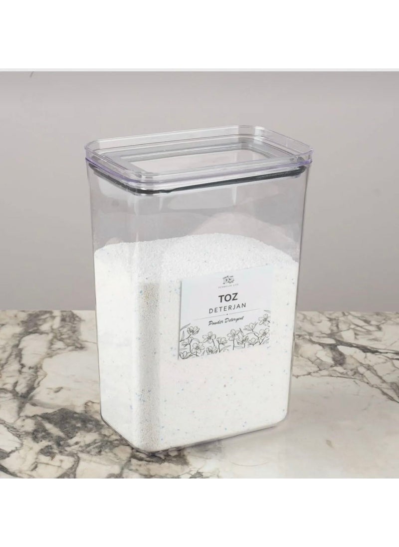 Kitchen Pembelia Decorative Rectangular Powder Detergent Box Jar Detergent Storage Container  - Image 2