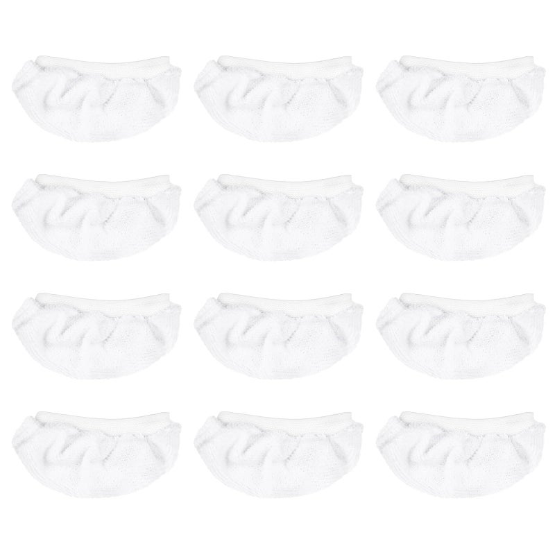 Gosknor 12 Pack Steam Mop Pads for Handheld Steam Cleaner Steam Cleaner Cleaning Washable Microfiber Cloths Cover Steam Cleaner Pads Replacement Accessories for Bissell Steam Shot Dupray Comforday