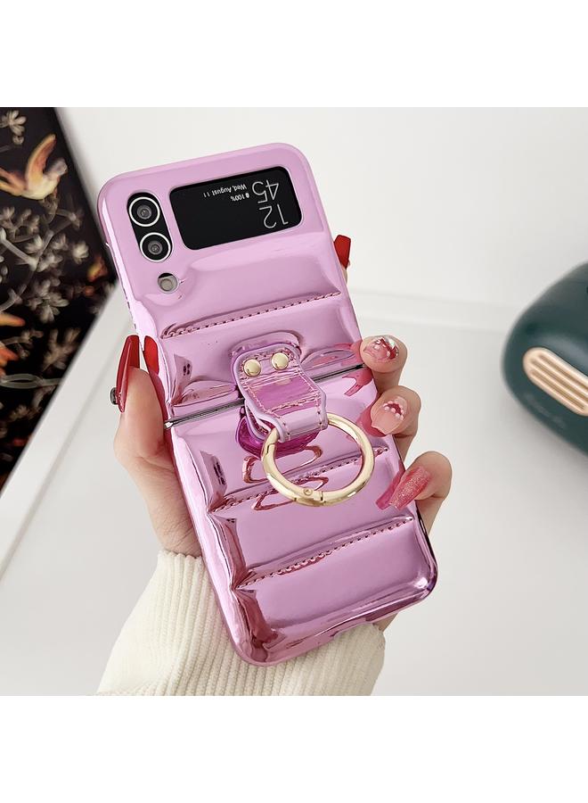 اس-توب جراب لهاتف Samsung Galaxy Z Flip 4 Laser Aurora Ring Down Jacket جراب هاتف مقاوم للصدمات - Image 1