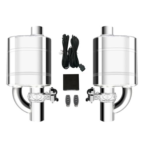 2 Inch Electric Valvetronic Exhaust Cutout with Muffler Cat Back Exhaust System Valve Kit 2pcs
