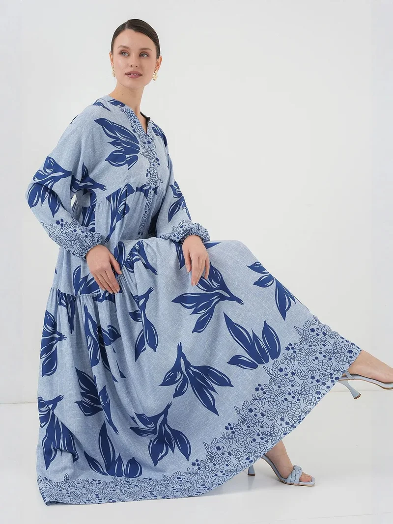 بيغ دارت BDART Printed V-Neck Maxi Dress