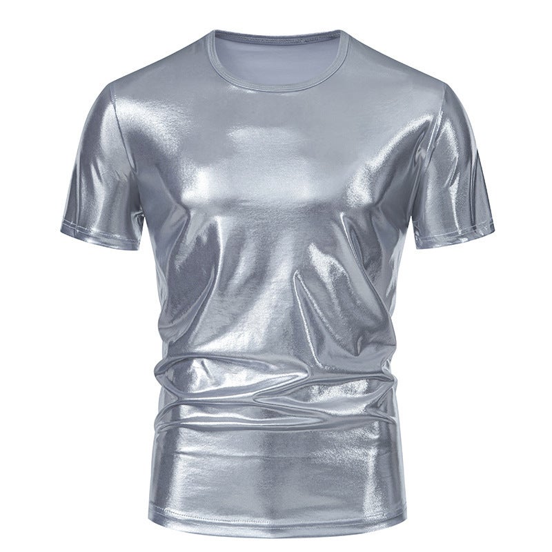 Men'S Party Stage Bright Short Sleeve Round Neck T-Shirt 004P30 - Image 1