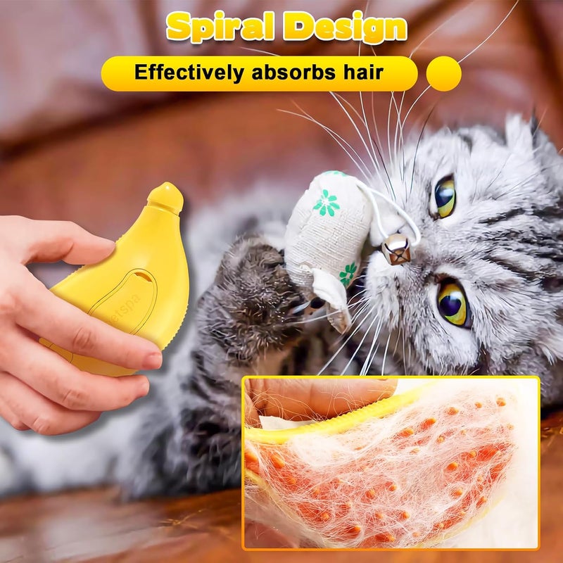 OneNine Steamy Cat Brush, 3 in 1 Multifunctional Spray Cat Grooming Brush for Shedding, Self Cleaning Pet Grooming Tool for Long and Short Hair Dogs and Cats to Remove Tangled and Loose Hair - Image 3