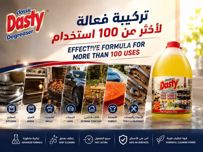 Dasty Multi-Purpose Lemon Degreaser Cleaner 5L – Powerful Italian Formula for Kitchens, Ovens, Grills & Cars – More Than 100 Uses - Image 4
