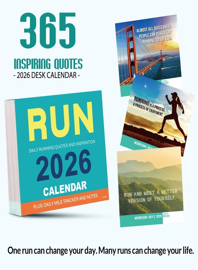 Feteulo 2026 Desk Calendar - Motivational Calendar, 5’’×6’’, Running Gear, Daily Calendar for Runners, Jan 2026 - Dec 2026, Inspirational Desk Calendar 2026, Daily Running Quote - Image 5