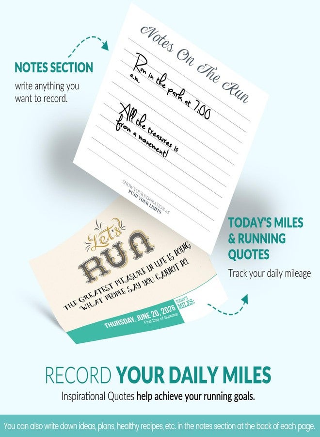 Feteulo 2026 Desk Calendar - Motivational Calendar, 5’’×6’’, Running Gear, Daily Calendar for Runners, Jan 2026 - Dec 2026, Inspirational Desk Calendar 2026, Daily Running Quote - Image 4