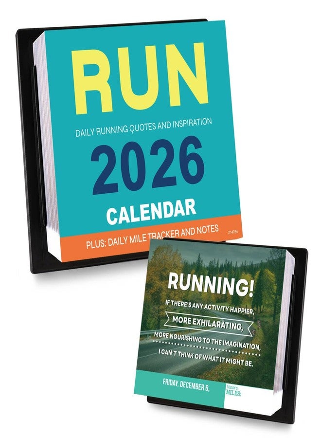 Feteulo 2026 Desk Calendar - Motivational Calendar, 5’’×6’’, Running Gear, Daily Calendar for Runners, Jan 2026 - Dec 2026, Inspirational Desk Calendar 2026, Daily Running Quote - Image 1
