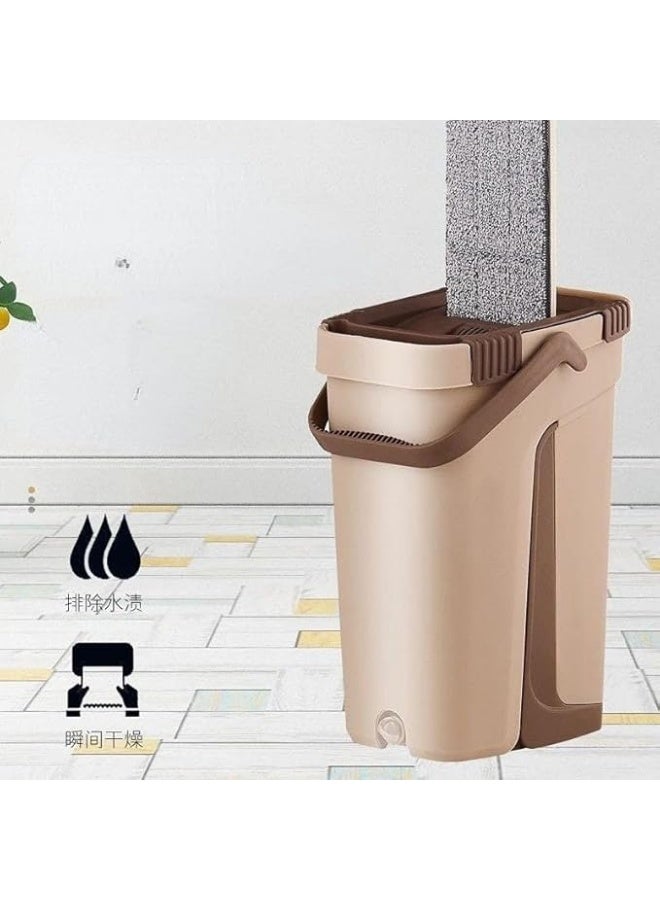 Modern Design Flat Mop - Powerful Arm, 180° Rotation, Dual Drain System & Microfiber Refill J - Image 2