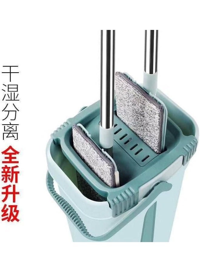 Modern Design Flat Mop - Powerful Arm, 180° Rotation, Dual Drain System & Microfiber Refill J - Image 1
