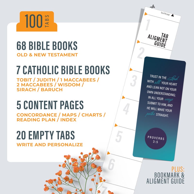 OFFILICIOUS Bible Book Tabs, 100 Silver, Soft-Touch, Laminated Bible Tabs for Study Bible, Durable Tabs for Bible, Protestant & Catholic Bible Tabs Large Print, Purple & Blue Bible Tabs for Women & Men - Image 2