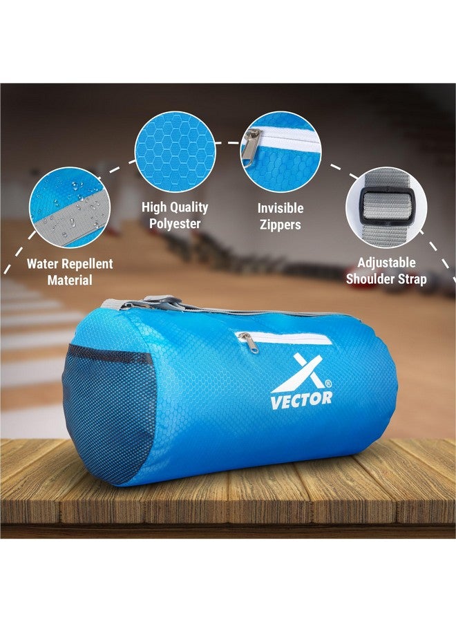 Vector X Attacker Polyester Gym Bag|Shoulder Bag|Sports Bag|Sports & Travel Bag|Duffle Bags for Men & Women|Exercise and Fitness|Blue| Capacity - 20 Liter - Image 3