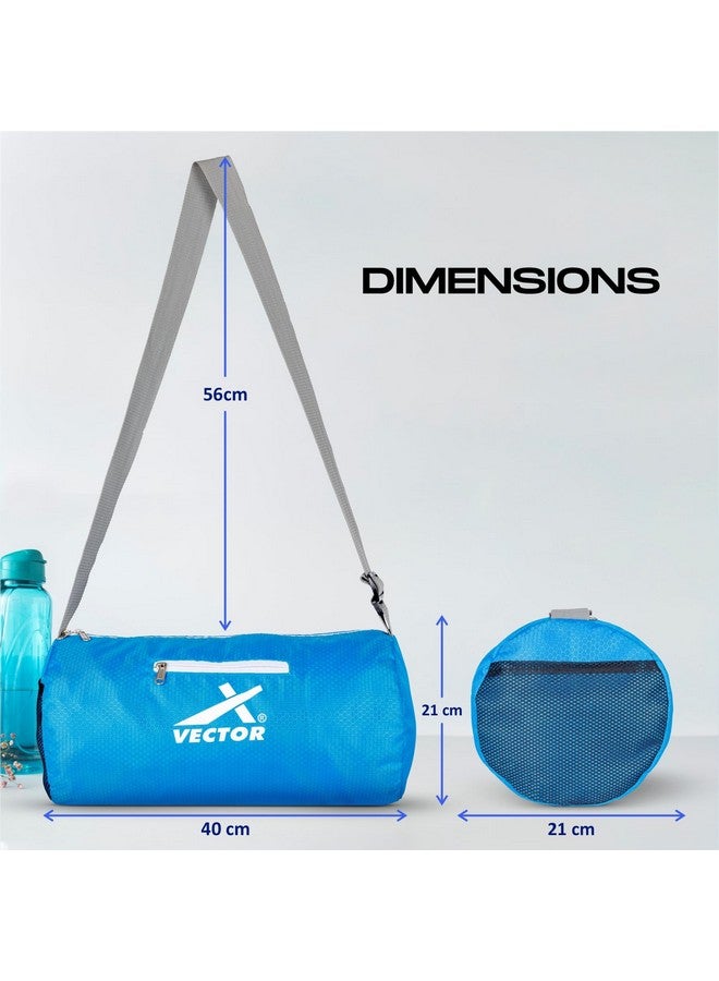 Vector X Attacker Polyester Gym Bag|Shoulder Bag|Sports Bag|Sports & Travel Bag|Duffle Bags for Men & Women|Exercise and Fitness|Blue| Capacity - 20 Liter - Image 4