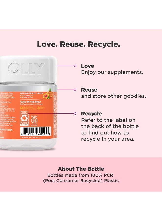 OLLY أولي هيفنلي هير غومي، يدعم صحة الشعر، كيراتين، بيوتين، أملاء، مكمل قابل للمضغ، 30 يوم إمداد - 60 حبة - Image 5