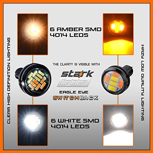 Stark مصباح ستارك إندستريز 23 مم إيجل آي سويتش باك (أبيض/كهرماني) - Image 3