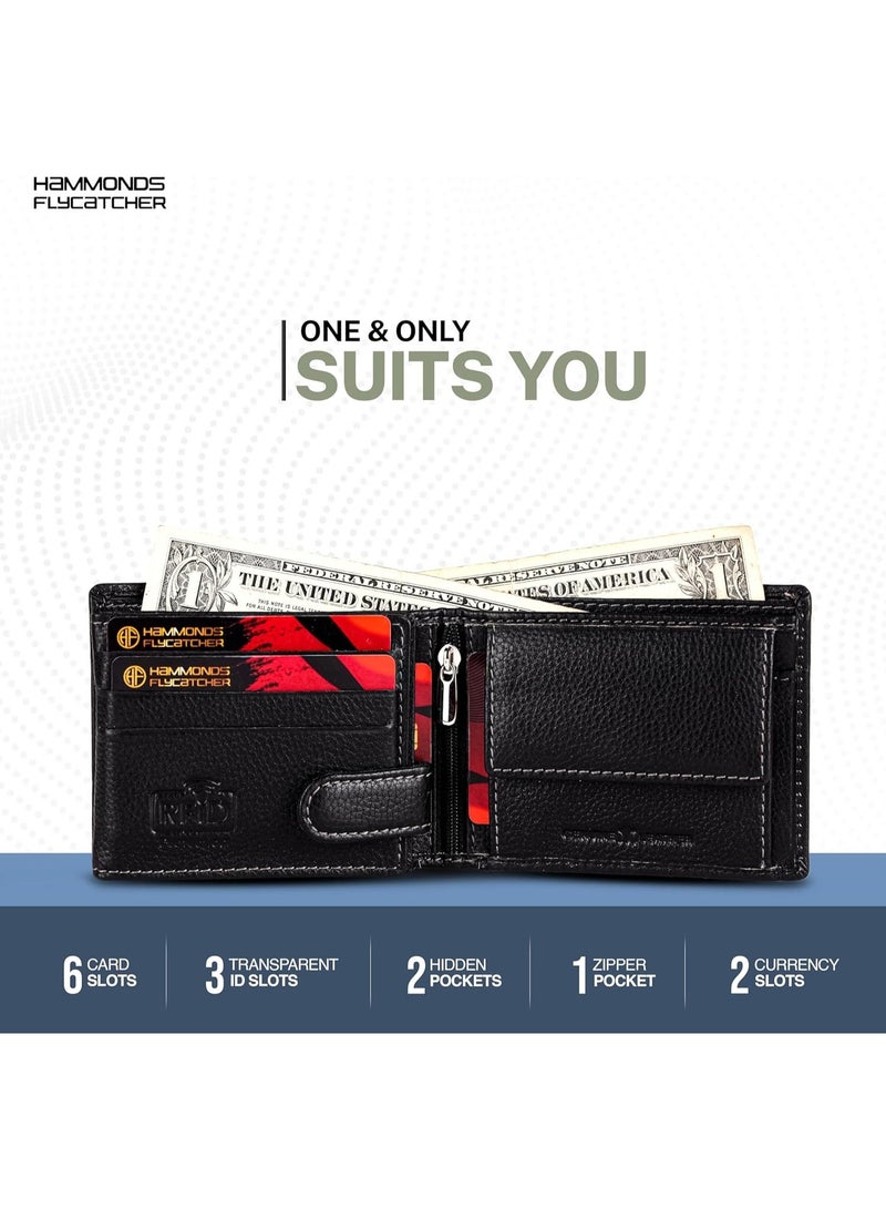 HAMMONDS FLYCATCHER RFID Protected Bi-Fold Wallet for Men Leather Original, Mens Wallet, Leather Wallets for Men, Stylish Purse with 6 Card Slots, 3 ID Slot, Coin Pocket, Gift for Mens - Image 4
