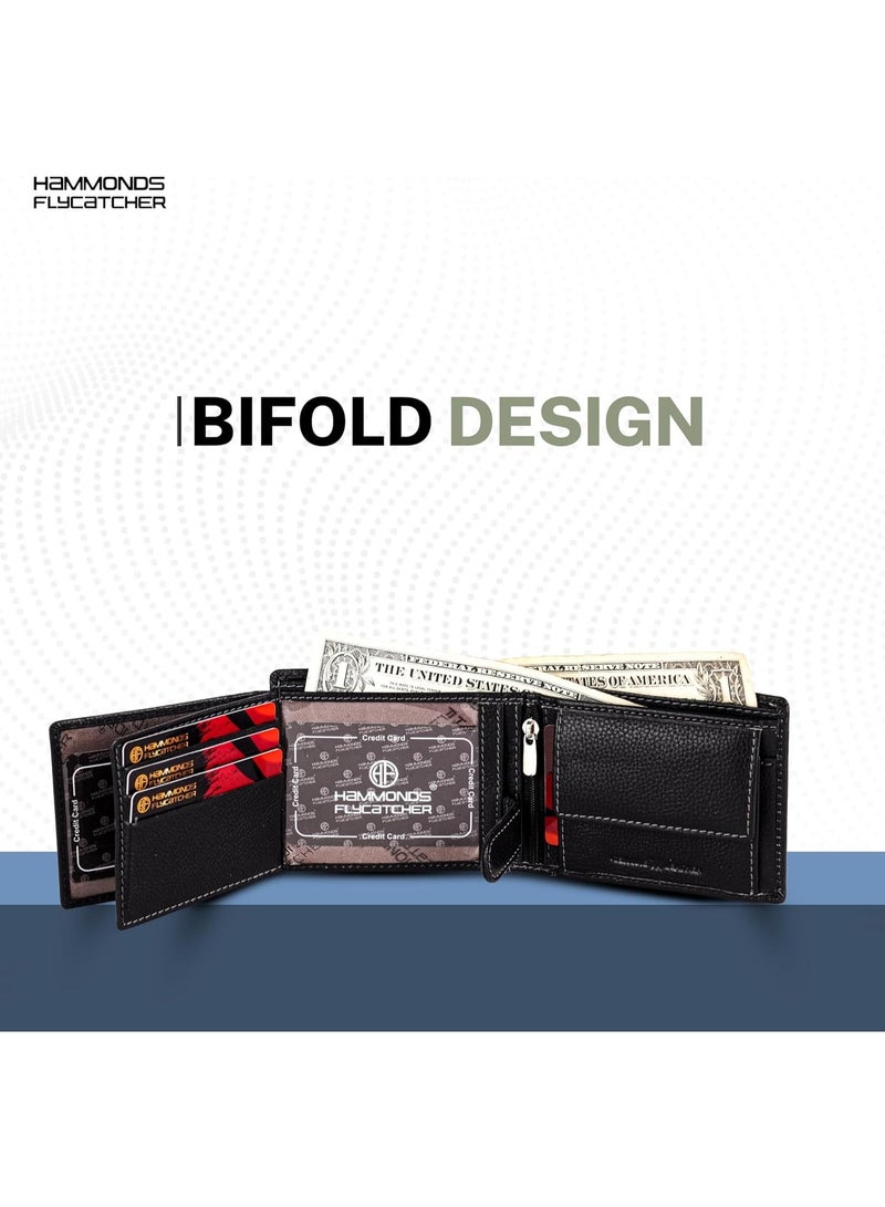 HAMMONDS FLYCATCHER RFID Protected Bi-Fold Wallet for Men Leather Original, Mens Wallet, Leather Wallets for Men, Stylish Purse with 6 Card Slots, 3 ID Slot, Coin Pocket, Gift for Mens - Image 5