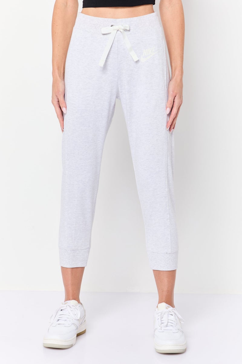 Nike Women Sportswear Fit Gym Classic Capri Leggings, Heather Grey - Image 1