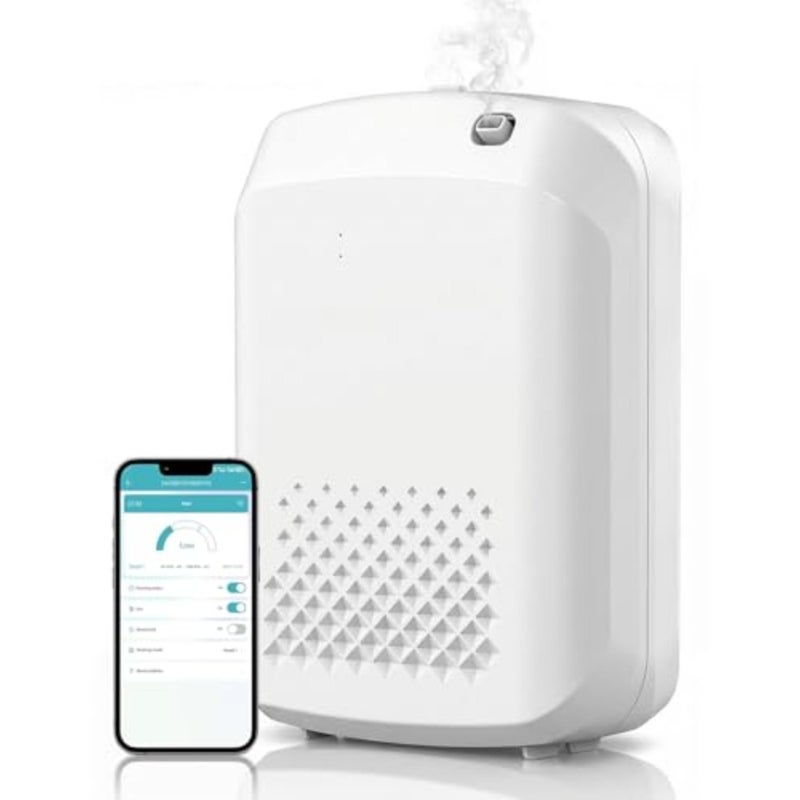 Waterless Diffuser for Essential Oil, Smart APP Control Scent Aroma Diffuser, 5 Fragrance Levels, 400ML, 7 Day Timer, Wall Mounted and Desktop, Essential Oil Diffuser forMajlis, Home, Office, Car, White - Image 1