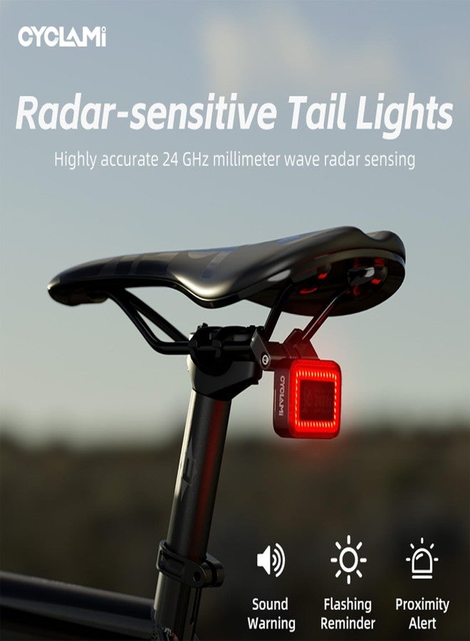 Cyclami Bike Tail Light Radar, CYCLAMI Smart Brake Warning Radar, Auto Light, Rear Taillight with Visual Alerts for Approaching Vehicles - Image 2