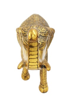 Antique Museum Handcrafted Metal Elephant Figurine 8 Inch  - Image 1